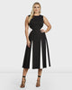 Colorblock Inset Cotton Poplin Dress - thumbnail