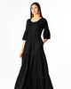 Ruched Tier Cotton Knit Maxi Dress - thumbnail