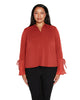Bell-Sleeve Button-Front Top - thumbnail
