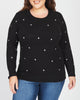 Corrine Embroidered Crew Neck Sweater - thumbnail