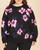 Brooke Floral Crew Neck Sweater - thumbnail