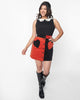 Smak Parlour Orange & Black Heart Match Game Mini Skirt - thumbnail