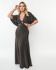Smak Parlour Metallic Rainbow Cutout Maxi Dress - thumbnail