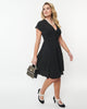Unique Vintage Black Belted Swing Dress - thumbnail