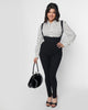 Unique Vintage Black Suspender Cigarette Capris - thumbnail