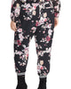 Rachel Roy Women's  Eden Floral Print Contrast Trim Pants Black  0X - thumbnail