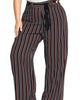 City Chic   Women's Natural Stripe Wide Leg Pants- Black Brown  14W - thumbnail