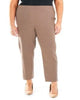 NY Collection Women's  Pull on Ankle Pant Brown  20W - thumbnail