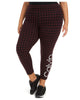 Calvin Klein Women's  Printed Logo Leggings Maroon  3XL - thumbnail