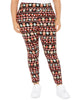 Planet Gold Women's Trendy  Printed Leggings Black  1X - thumbnail