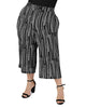 Maree Pour Toi Women's  Dotted Line Cropped Pants Black  16 - thumbnail