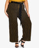 City Chic Women's Trendy   Striped Palazzo Pants Black  24W - thumbnail