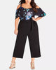 City Chic Women's Trendy  Cropped Wide Leg Pants Black  22W - thumbnail