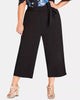 City Chic Women's Trendy   Cropped Wide-Leg Pants Black  24W - thumbnail