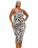 Kiko Zebra Print Tube Dress - thumbnail