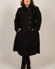 Harper Retro Flared Coat Side Buttons - thumbnail