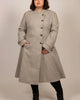 Harper Retro Flared Coat Side Buttons - thumbnail