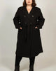 Mila Coat Double Breasted Belted Black - thumbnail