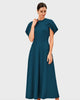 Asymmetric Puff Sleeve Cotton Jersey Dress - thumbnail