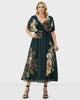 Floral Print Georgette Surplice Dress - thumbnail