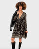 Floral Print Georgette Smocked Dress - thumbnail