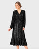 Sequin Mesh Ruffle Flounce Dress - thumbnail