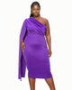 Spade One Shoulder Cape Dress - thumbnail