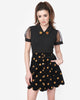 Smak Parlour Black Pumpkin Embroidered Knit Top - thumbnail