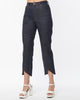 Smak Parlour Dark Denim Notched Capri Jeans - thumbnail