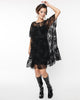 Smak Parlour Black Spiderweb Mesh Mini Caftan - thumbnail