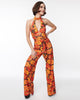 Smak Parlour Pumpkin Mod Floral Glamour Goddess Jumpsuit - thumbnail