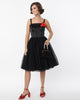 Unique Vintage Black Tulle Swing Dress - thumbnail
