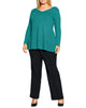 Waffle Knit Ruffle Tunic - thumbnail
