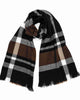 Plaid Fashion Winter Long Tweed Scarves Black - thumbnail