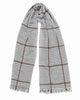 Mixed Patten Soft Tweed Scarves Grey - thumbnail
