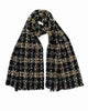 Multi Color Tweed Scarves Black - thumbnail