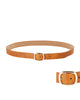 Round Square Buckle Belt Brown - thumbnail