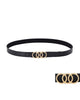 Three Round Buckle Belt Black - thumbnail