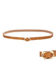 Twist Oval Buckle Belt Brown - thumbnail