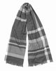 Plaid Fashion Winter Long Tweed Scarves Grey - thumbnail