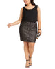 BCX Lace-Skirt Sheath Dress Black Size 3XL - thumbnail
