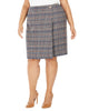 Calvin Klein Women's Plus Size Plaid Tweed Pencil Skirt Brown Size 22W - thumbnail