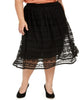 Monteau Women's Trendy Plus Size Lace MIDI Skirt Black Size 2X - thumbnail
