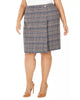Calvin Klein Women's Plus Plaid Tweed Pencil Skirt Brown Size 14W - thumbnail