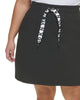DKNY Women's Sports Plus Drawstring Logo Skirt Black Size 3X - thumbnail