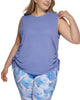 Calvin Klein Women's Performance Plus Tie Hem Tank Top Purple Size 1X - thumbnail