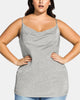 City Chic Women's Plus Shimmer Cowl Neck Top Gray Size 16 - thumbnail