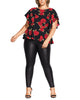 City Chic Women's Trendy Plus Size Rose Liaison Top Black Size 22W - thumbnail