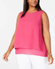 Michael Kors Women's Plus Chiffon Sleeveless Top Pink Size 0X - thumbnail