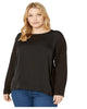 Michael Kors Women's Plus Mixed Media Top Black Size 0X - thumbnail